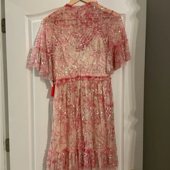 Mac Duggal Pink and Cream Formal Ladies Dress - Picture 3 of 4